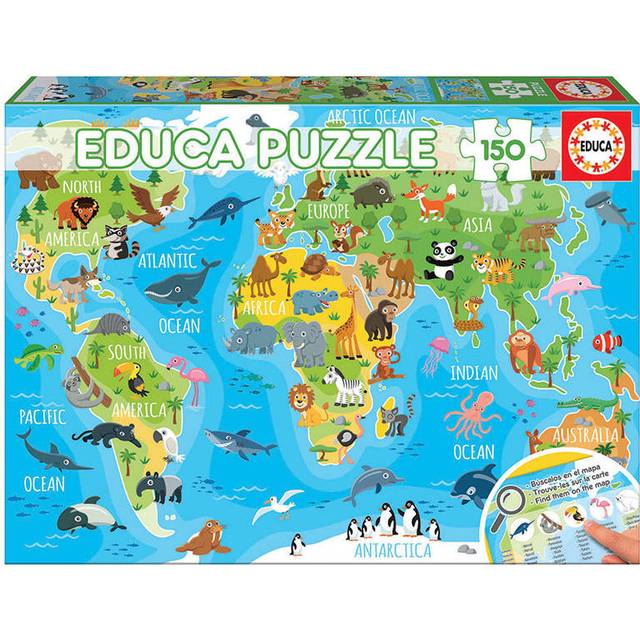 Educa Animals World Map 150 Pieces