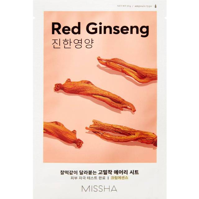 Missha Airy Fit Red Ginseng Fuktgivande och vitaliserande arkmask 19 g