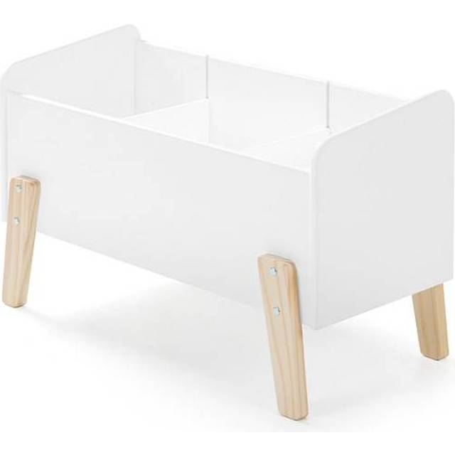 Eckert Toy Box - White Painted;Nature (48cm H X 80cm W X 39cm D)
