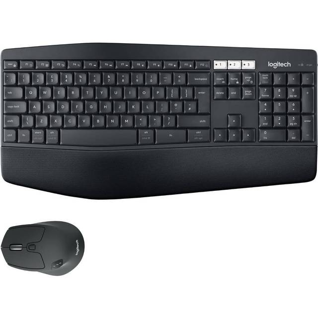 Logitech MK850 Multi-Device – trådlös tangentbords- och muskombination in Black, UK English (Qwerty)