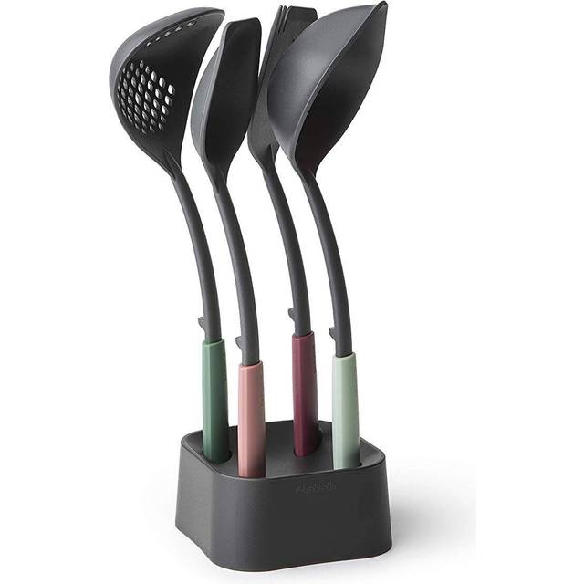 Brabantia Colour Kitchen Utensils with Utensil Holder - Grey