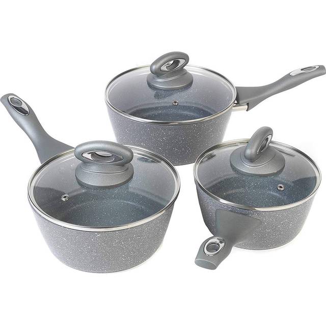 Salter Marblestone Saucepan Set - 3 Piece