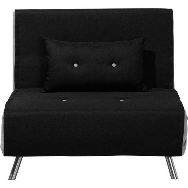 Fabric Single Sofa Bed Black FARRIS