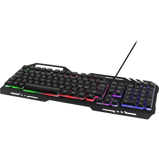 DELTACO GAMING - Tangentbord, RGB bakgrundsbelysning, USB, Nordisk Layout, metal