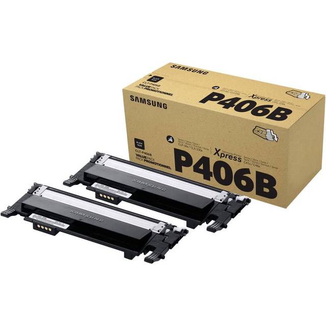 Samsung Tonerkassett svart 1.500 sidor x 2 (Twin pack) CLT-P406B