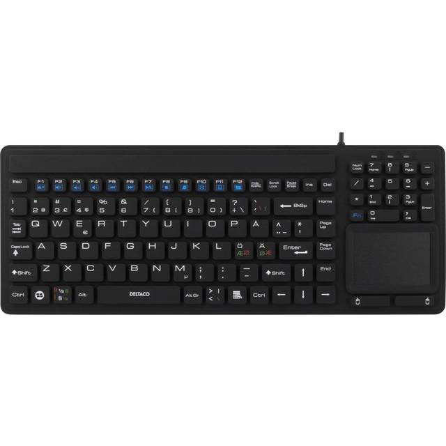 Tangentbord IP68 touchpad Svart Deltaco