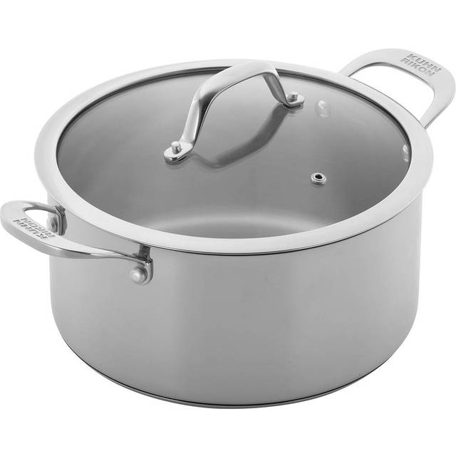 Kuhn Rikon Allround Stainless Steel Induction Safe Casserole Pot - Silver (24cm / 5.4L)