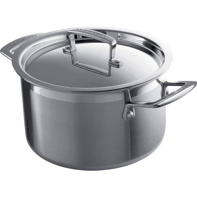 Le Creuset Le Creuset 3-Ply låg gryta med lock 3 l - Silverfärgad