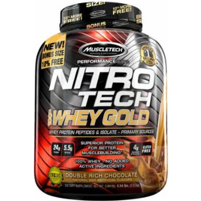 MuscleTech - Nitro-Tech 100% Whey Gold, Double Rich Chocolate - 2270g