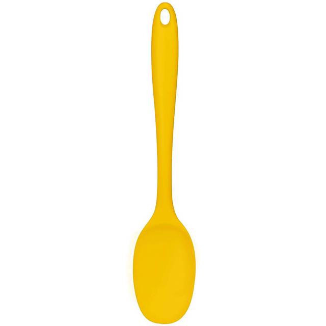 Red Silicone Kitchen Spoon With Ergonomic Handle,Stain-Resistant Silicone Spoon,Ideal For Serving Hot Foods