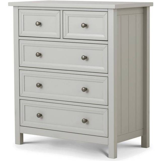 Julian Bowen Maine 3 + 2 Drawer Chest Of Drawers Dove Grey, Grey