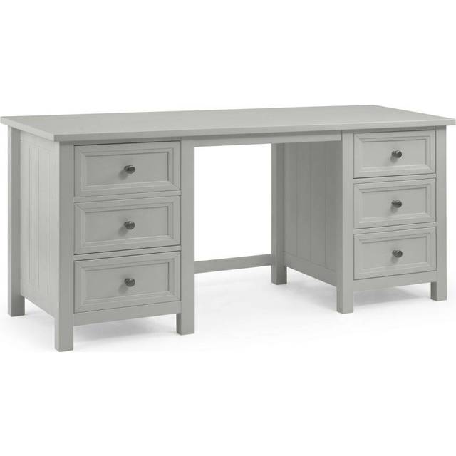 Julian Bowen Maine 6 Drawer Dove Grey Dressing Table - 44 x 145 x 74cm