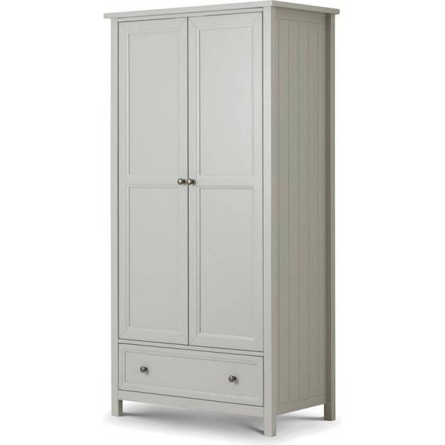 Julian Bowen Maine 2 Door Combination Wardrobe Surf White, White