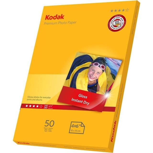 Kodak 6x4 (10x15cm) Glossy Photo Paper 240gsm - 50 Sheets (5740-096)