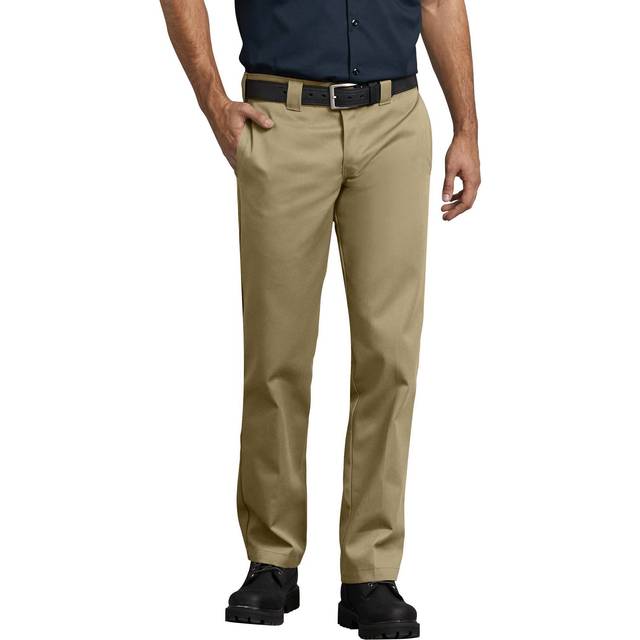 Dickies Men's Straight Work Slim Trousers  Beige (Khaki)  36W x 32L