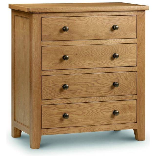 Marlborough Chest of Drawers with 4 Drawers 89x83cm - Oak - Julian Bowen | TJ Hughes