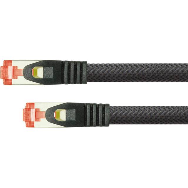 Series Ethernet LAN Patch Cable with RNS latch protection and Nylon Mesh yellow yellow 20 m