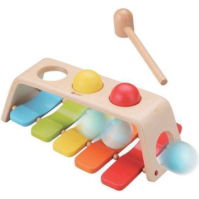 Classic 2-i-1 Xylophone & Hammerbænk i træ (fra 12 m)