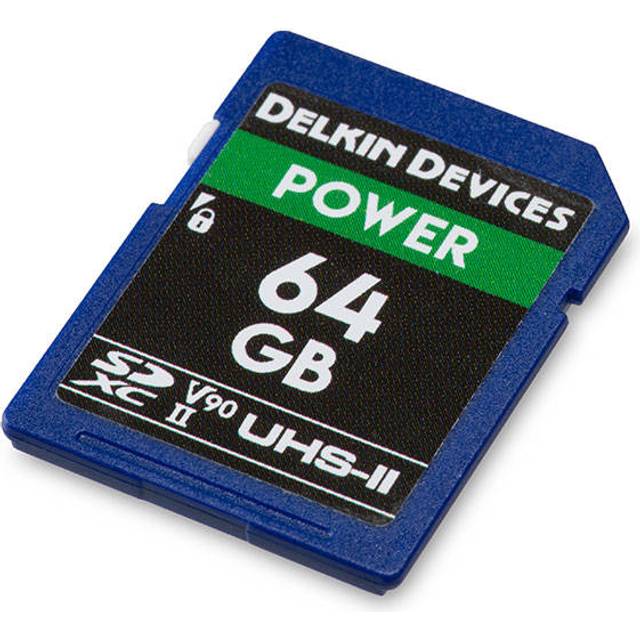 Delkin 64GB SDXC UHS-II V90 U3 - 280MB/s Read, 250MB/s Write