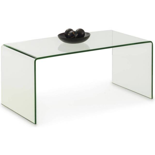 Julian Bowen Amalfi Bent Glass Coffee Table, Clear