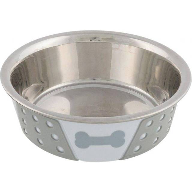 Trixie Hundmatsk&aring;l Metall med antislip (4 dl / &oslash; 14 cm)