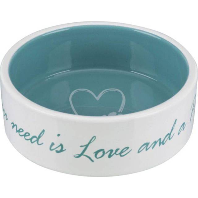 "Trixie ""All You Need is Love & a Pet Dog"" Ceramic Bowl - 0.8 L / 16 cm"