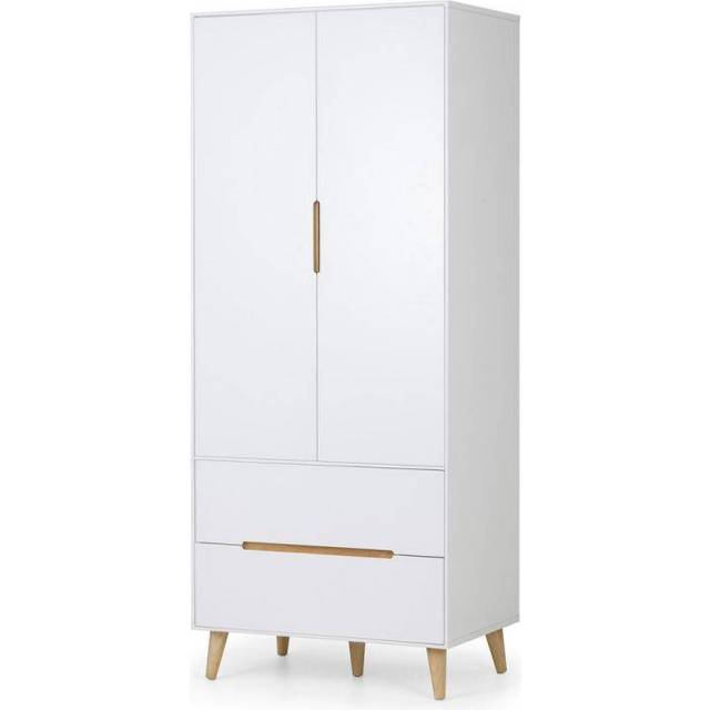Julian Bowen Alicia 2 Door 2 Drawer Matt White Wardrobe