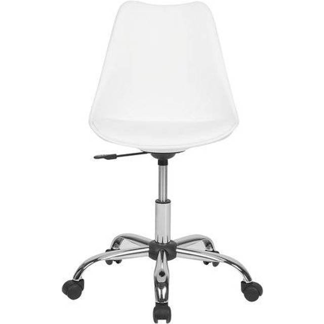 Desk Chair Swivel DAKOTA Faux Leather White