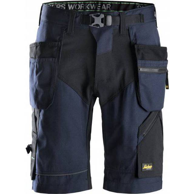 Snickers 6904 Mens FlexiWork Comfort Holster Pocket Shorts Black 31"