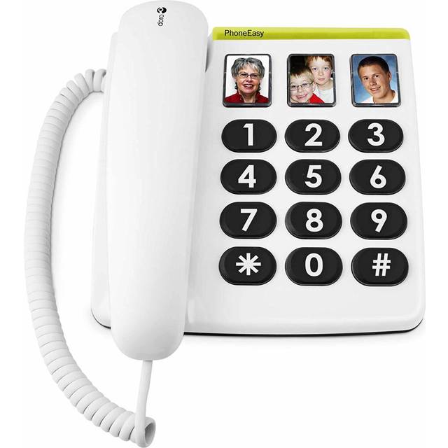 doroPhoneEasy331phws - Analogue telephone with cord white doroPhoneEasy331phws