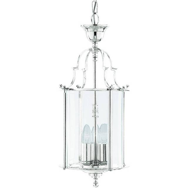 Searchlight 3003-10CC Lantern 25cm Chrome 3 Light Bevelled Glass
