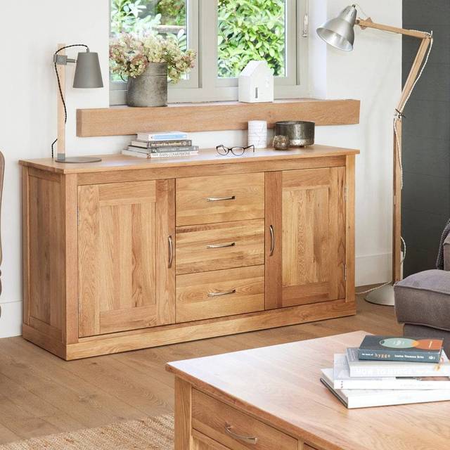 Baumhaus Mobel Oak Large Sideboard, Brown