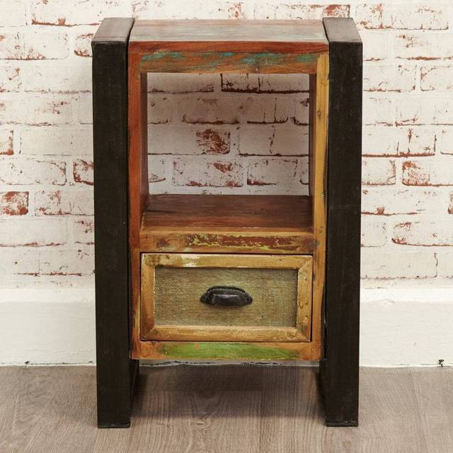 Baumhaus Urban Chic Lamp Table Bedside Cabinet, Multi