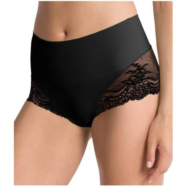 Spanx dam undie-Tectable lace hi-hipster midjetrosa, Svart, XS