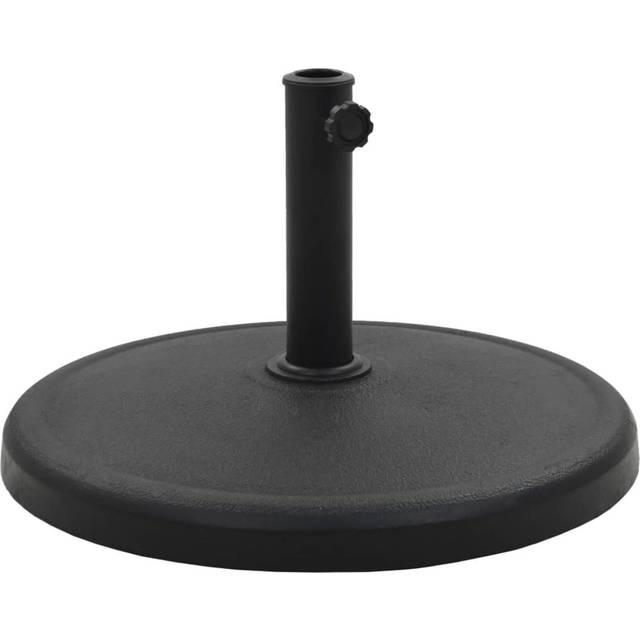 vidaXL Parasol Base Round Polyresin 19 kg Black