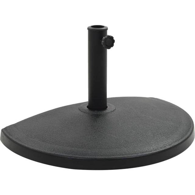 vidaXL Parasol Base Half Round Polyresin 15 kg Black