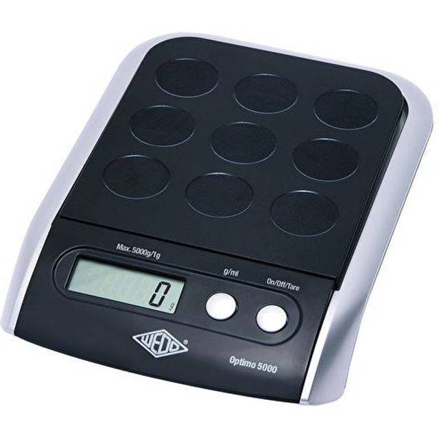 Wedo 485001 elektronisk universalvåg Optimo 5000 (5 000 g/1 g) svart/silver