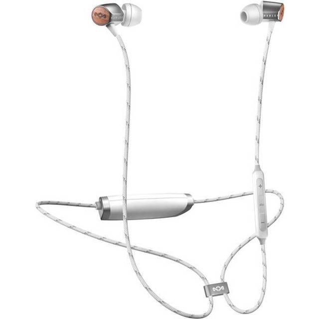Marley Uplift 2 trådlös – Bluetooth In-Ear hörlurar/bullerisolerande hörlurar, handsfree samtal Inline-mikrofon, 3 knappkontroller, ergonomisk design för perfekt passform SILVER