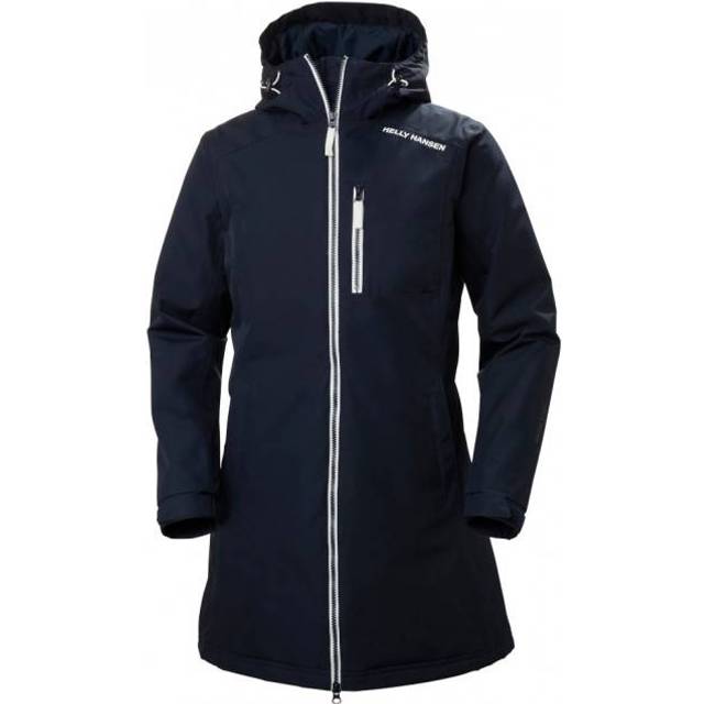 Helly Hansen dam lång Belfast vinter 3-i-1 avtagbar isolator vattentät jacka Marinblått Xsp XS