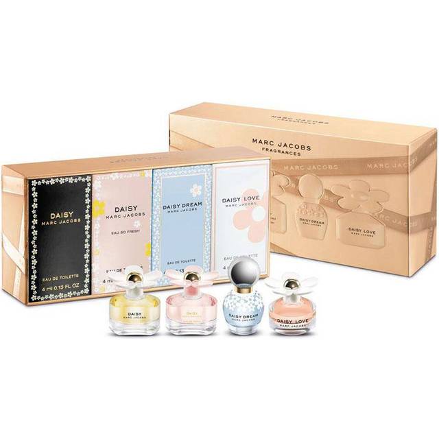 Marc Jacobs Miniatures For Women Gift Set 4ml Daisy Eau De Toilette + 5ml Perfect Eau De Parfum + 4ml Daisy Love Eau De Toilette + 4ml Daisy Eau So Fresh Eau De Toilette