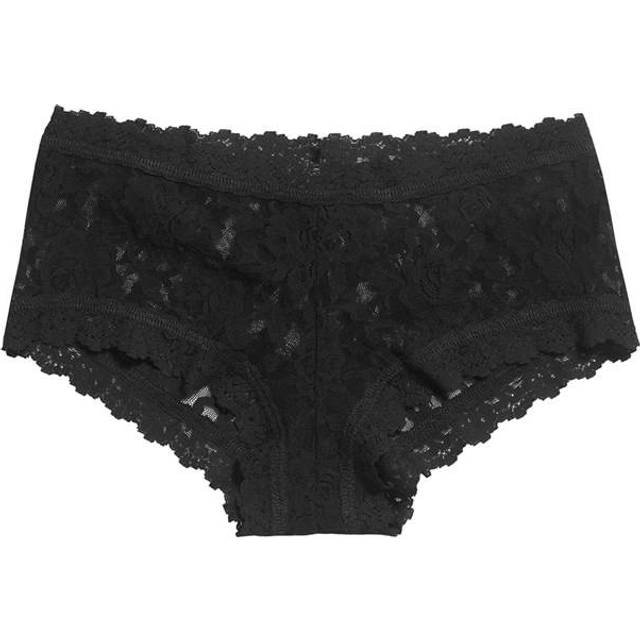 Signature Lace Boy Shorts - BLACK - X-Small