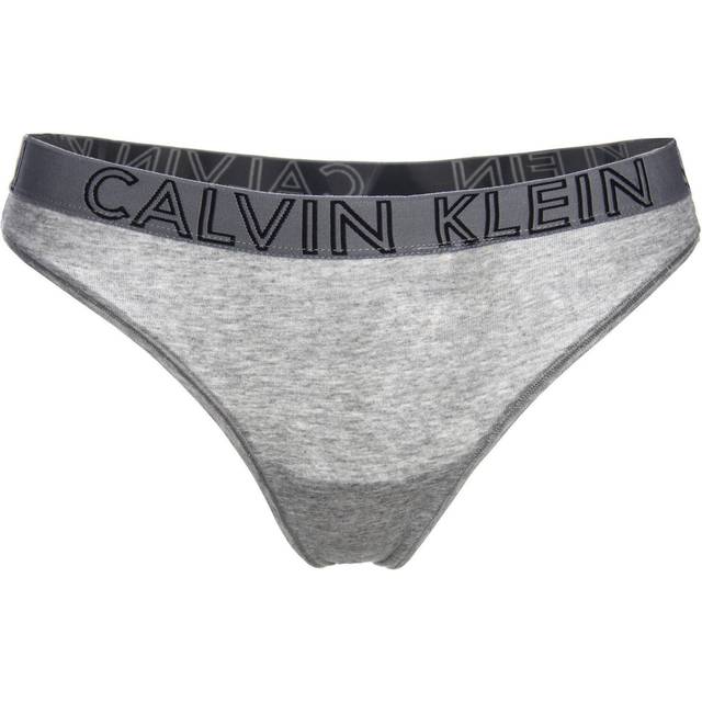 Calvin Klein Women's Ultimate Cotton Stretch Bikini Brief, Heather Grey - Size: 12/None