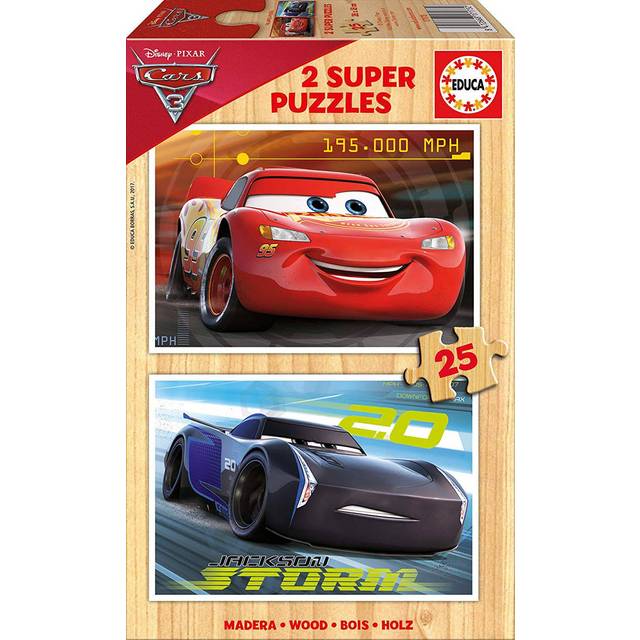2 Wooden Jigsaw Puzzles - Cars
