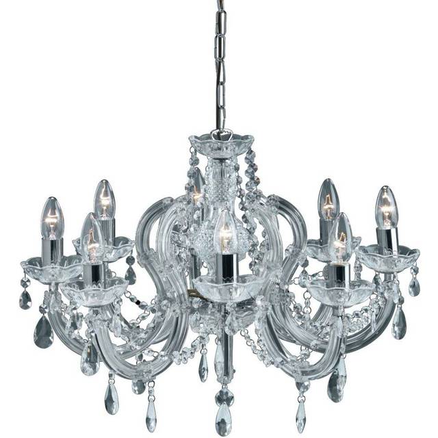Searchlight 399-8 Marie Therese - 8 Light Ceiling Chrome Clear Crystal