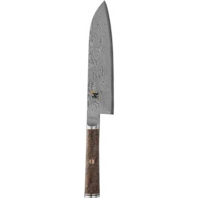 BLACK 5000MCD Santoku Japansk Kockkniv 14 cm - Trä