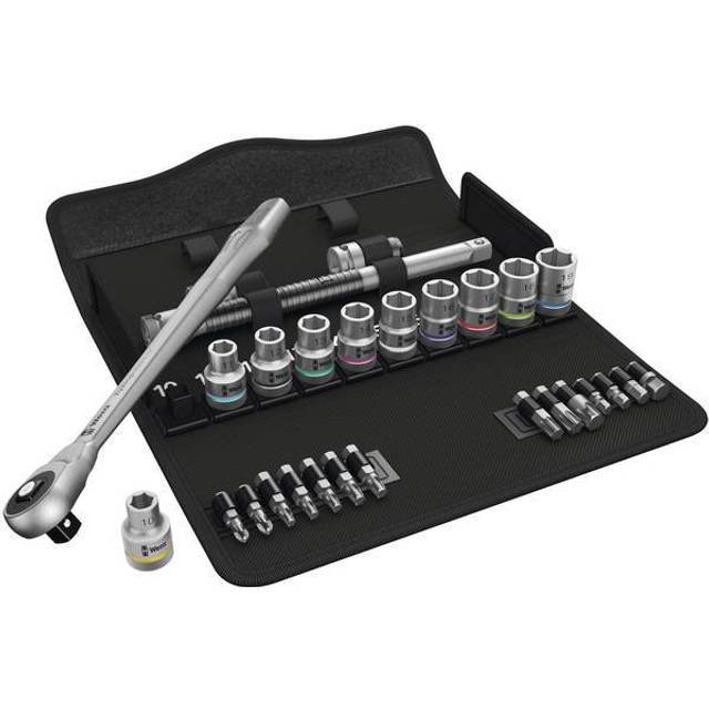 Wera 8100sc7 socket set 1/2" drive metri 05004077001
