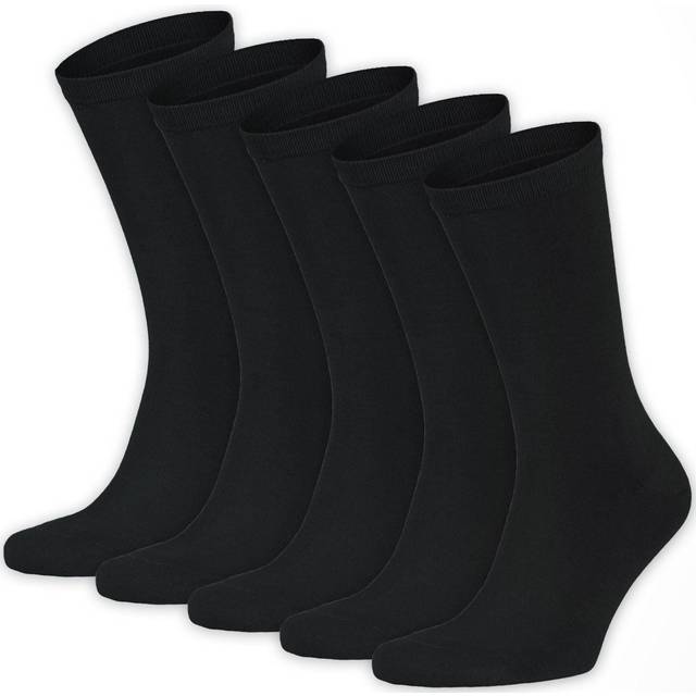 Frank Dandy 5-pack Bamboo Socks Solid - Black - Strl 36/40
