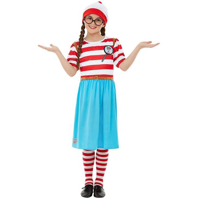 Girls Where's Wally Deluxe Fancy Dress Costume