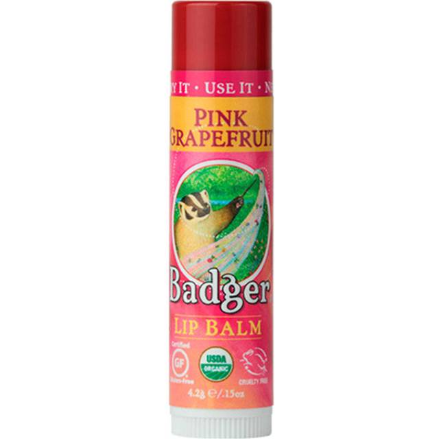 Badger Organic Lip Balm Pink Grapefruit 0.15 oz