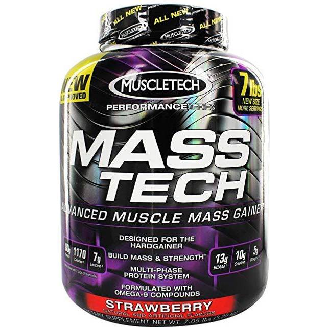MuscleTech Mass-Tech Elite 3180g Strawberry - Svart/Silver